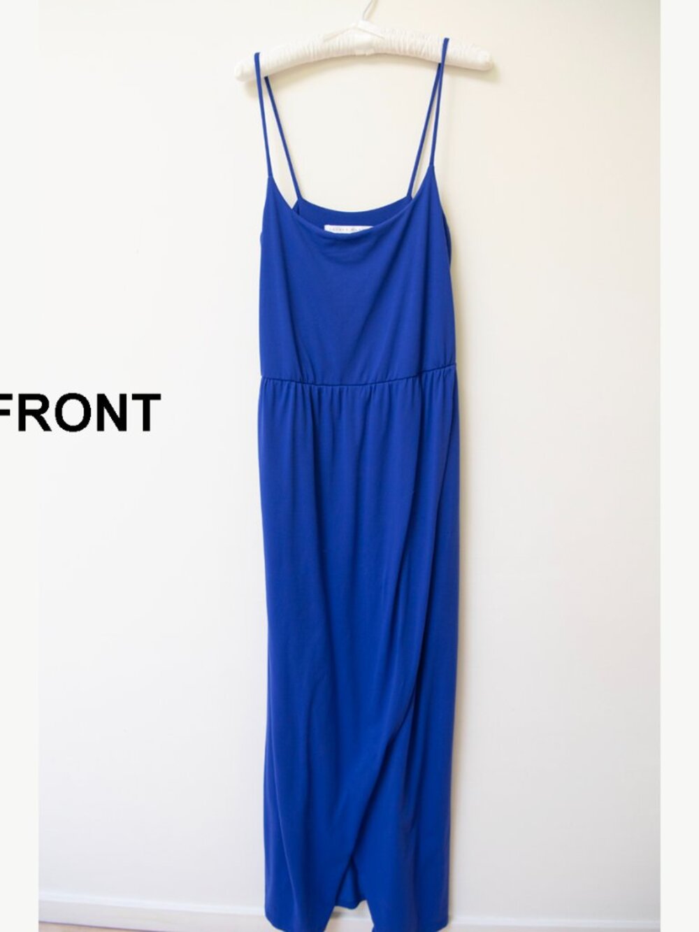 Susana Monaco Cobalt Blue Maxi Dress with Wrap Slit sz Medium